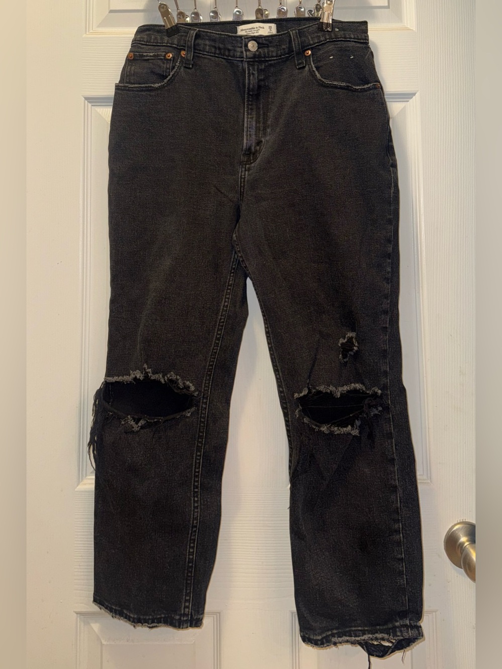 Abercrombie & Fitch Ultra High Rise Ankle Straight Jeans Sz 29 / 8 short